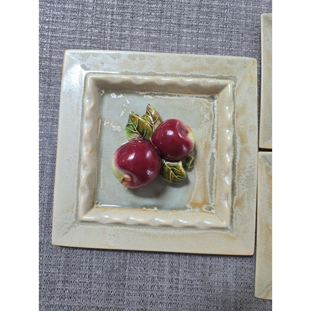 Vingtag Enchanto Co G117 Calif Usa 3D Apple Wall Hanging Set Of 3